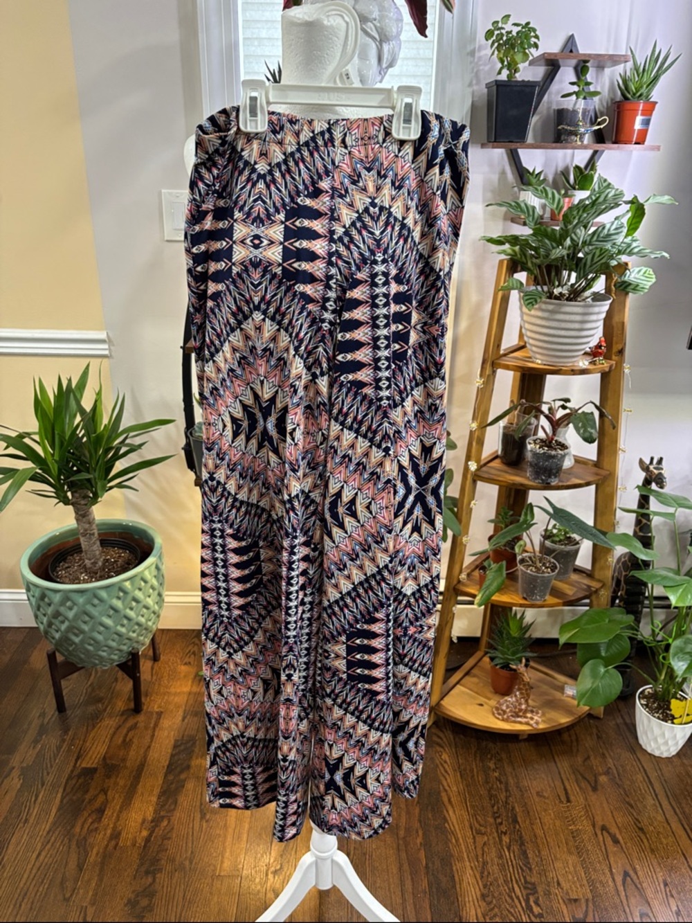 AB Studio Geometric wide leg pants size S